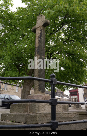 Die sächsischen kreuzen sich am Kapelle-En-le-Frith Stockfoto