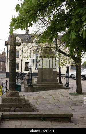 Saxon Cross, Kapelle-En-le-Frith Stockfoto