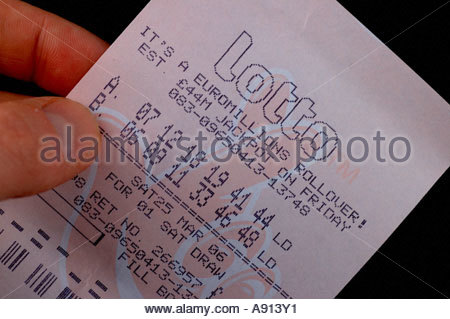 UK National Lottery ticket Stockfoto