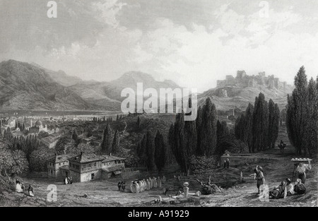 Izmir, ehemals Smyrna, Türkei, von Thomas Allom, durch J B Allen graviert, aus der Sammlung von G Tugend Esq c 1863. Stockfoto