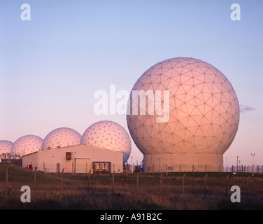 Frühe Warnung Bahnhof Menwith Hill North Yorkshire England Stockfoto