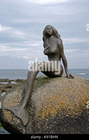 Mermaid Skulptur Balintore Meer Ostern Ross Schottland Highland Region Stockfoto