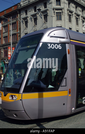 LUAS Tram am O Conell Street Irland in Dublin Stockfoto