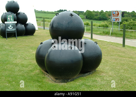 Royal Armouries Sammlung von Artillerie, Fort Nelson hat über 350 Kanonen und historische Kanone auf dem Display. Stockfoto