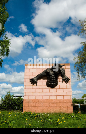 Stier Skulptur Cheetham Hill Road Manchester UK Stockfoto