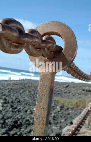 Anker Kette Ankerkette Kanarische Inseln Kanaren Stockfoto