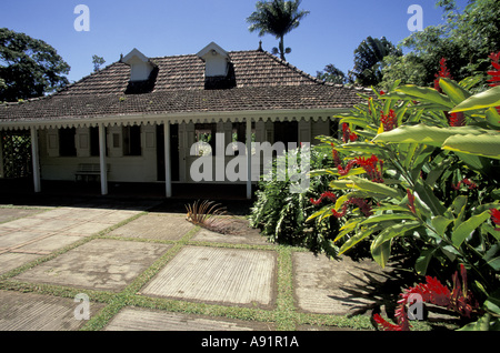 Karibik, Französische Antillen, Martinique. Jardin de Balata; Garten-Hauptgebäude Stockfoto