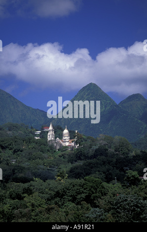 Karibik, Französische Antillen, Martinique; Route De La Trace Sacre Coeur de Balata Kirche Stockfoto