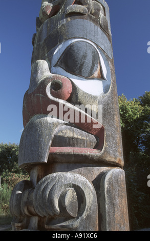 Kanada, British Columbia, Vancouver UBC Museum der Anthropologie Totempfähle Stockfoto
