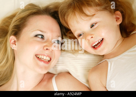 Porträt von Mutter und Tochter Stockfoto