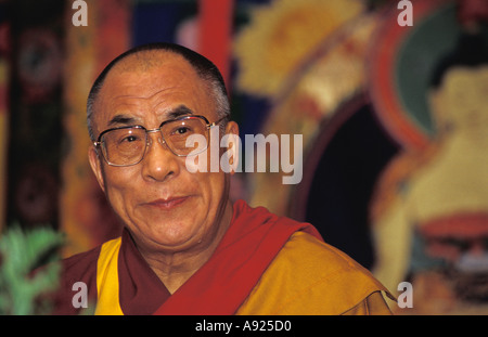 Dalai Lama, spiritueller Führer der tibetischen Identität und des Buddhismus, Southwark, London, Großbritannien. Stockfoto