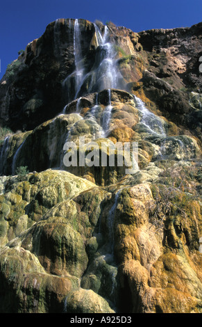 Thermen & Wasserfall, Hammamat Main, Jordanien. Stockfoto