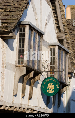 Zeichen der Engel Gastwirtschaft in Lacock Stockfoto