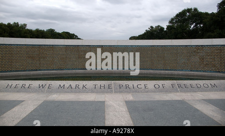 Freiheit Wand, National World War II Memorial, Washington DC, USA Stockfoto