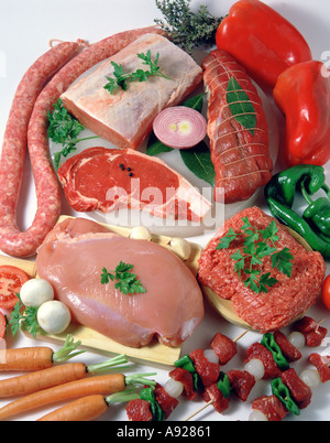 Gemischte Fleisch Stockfoto