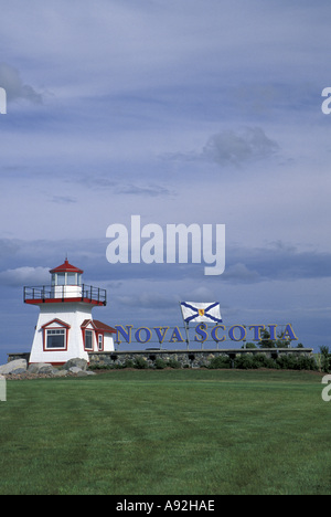 NA, Kanada, Nova Scotia, Amherst. Nova Scotia Grenze Zeichen Stockfoto