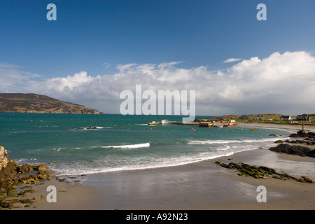 Hafen-Szene Hafen Na Blagh County Donegal Eire Stockfoto