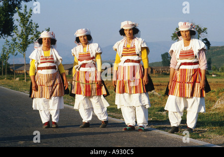 Albanien-Frauen von Kruja Stockfoto