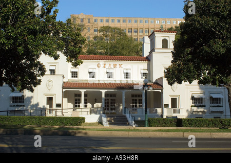 Ozark Badehaus auf Bathhouse Row in Hot Springs AR befinden sich Thermalbäder zur Verfügung Hot Springs Nationalpark Stockfoto
