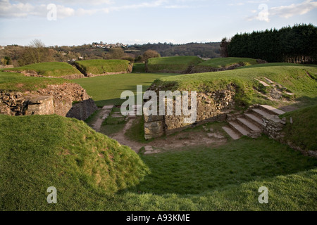 Römische Amphitheater Caerleon Wales UK Stockfoto