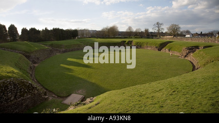 Römische Amphitheater Caerleon Wales UK Stockfoto