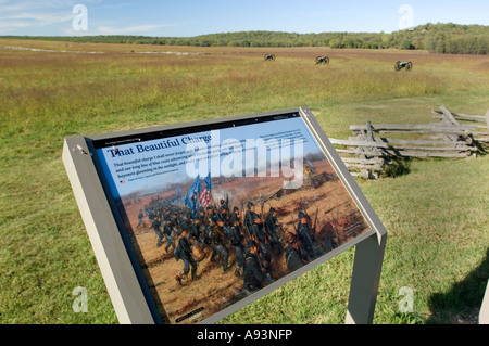 Pea Ridge National Military Park ARSign für Pea Ridge National Military Park in der Nähe von Garfield, Arkansas Stockfoto