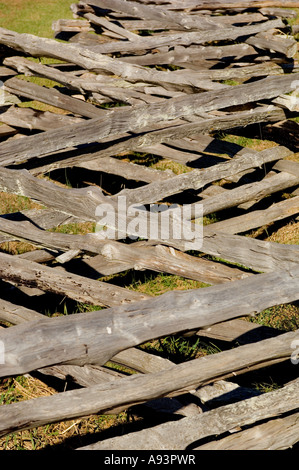 Zaun am Pea Ridge National Military Park AR Stockfoto