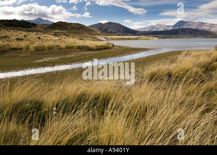 Halbinsel und See Belgrano, Nationalpark Perito Moreno, südlichen Anden Patagoniens, Santa Cruz, Argentinien Stockfoto