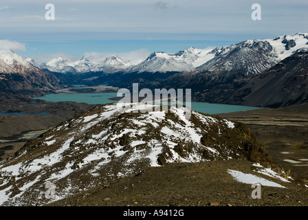 Belgrano See-Blick vom Cerro Leon (1434m), Nationalpark Perito Moreno, südlichen Anden Patagoniens, Santa Cruz, Argentinien Stockfoto