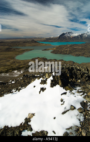 Belgrano See-Blick vom Cerro Leon (1434m), Nationalpark Perito Moreno, südlichen Anden Patagoniens, Santa Cruz, Argentinien Stockfoto