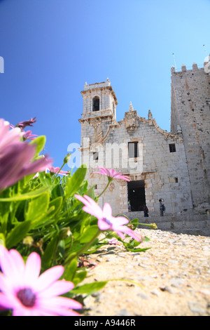 Reisen Sie Photograpy von der Burg in Peniscola Peñiscola Costa del Azahar in Spanien die Provinz Castellón Castellon Stockfoto