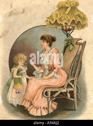 Mutter und Kind um 1900 Stockfoto