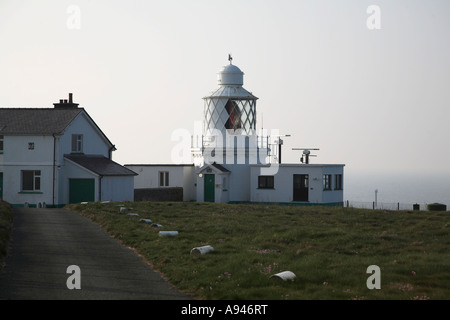 Leuchtturm, St. Ann's Kopf, Pembrokeshire Coast Nationalpark, Wales Stockfoto