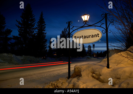 Homestead Restaurant, Jukkasjarvi, Kiruna, Lappland, Schweden Stockfoto