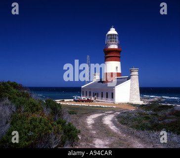 Cape Agulhas Leuchtturm Cape Town Western Cape Südafrika Stockfoto