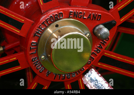 Hub des Rades bei Modell Steam powered Zugmaschine zeigt Detail und sperren Montage Stockfoto