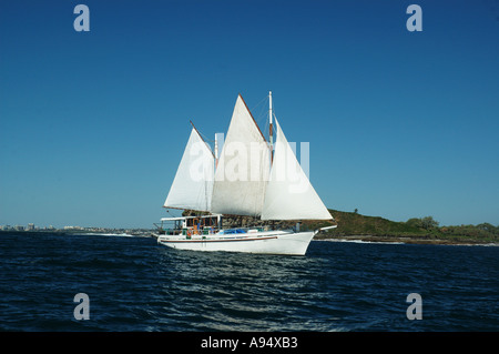 Privatyacht auf Reise Queensland Australien DCSA 3524 Stockfoto