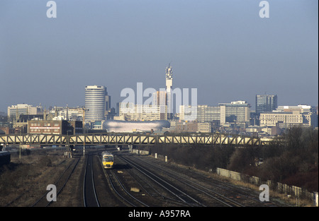 Stadtzentrum von Birmingham gesehen von Small Heath, West Midlands, England, UK Stockfoto