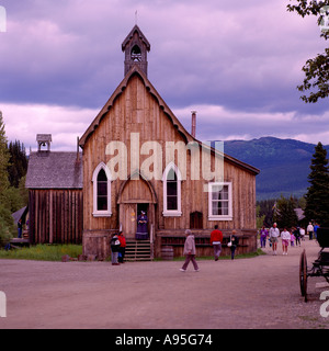 Barkerville, BC, Britisch-Kolumbien, Kanada - St Saviour anglikanische Kirche in Gold Rush Altstadt, Cariboo Region Stockfoto