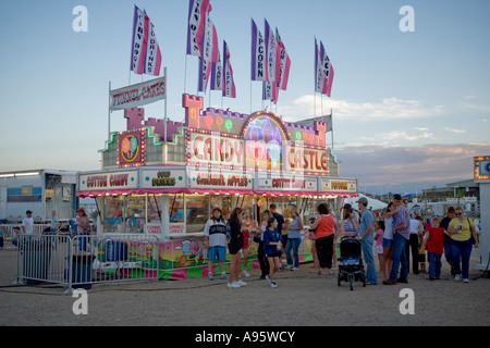 Getränkestand am Messegelände. Stockfoto