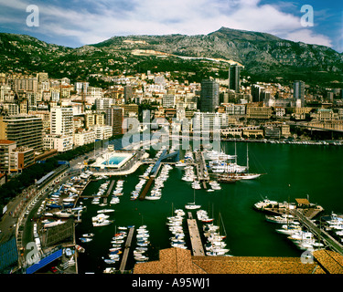 MC - MONTE-CARLO: Aussicht auf Stadt und Hafen Stockfoto