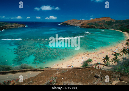 Hanauma Bay Oahu Hawaii N Pazifik Stockfoto