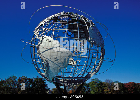 Unisphere im Corona Park Flushing Meadow Queens New York Metall-Skulptur der Erde am Standort 1939 Fair Welten Stockfoto