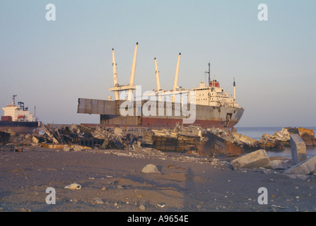 Schiff brechen Alang Gujarat Küste Stockfoto