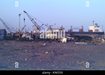 Schiff-Breaking, Alang Stockfoto