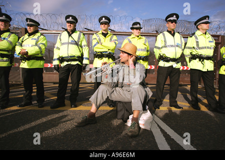 Faslane Demonstrant Stockfoto