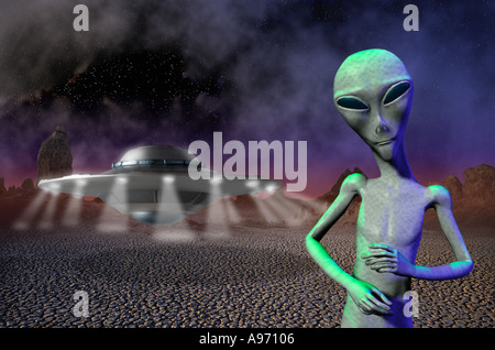 Verlorene Alien Stockfoto