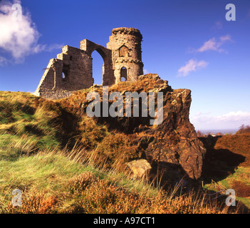 Torheit der Mow Cop Burg auf die Cheshire und Grenze Staffordshire, England, UK Stockfoto