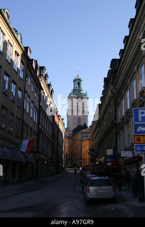 Storkyrkan, die große Kirche in englischer Sprache, in der Altstadt in Stockholm Schweden Stockfoto