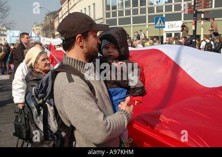 Anti-Abtreibungs-Demo in Warschau, Polen Stockfoto